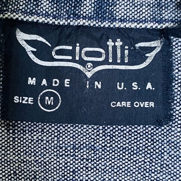 Ciotti Denim Vtg Jean Jacket Bomber Sz M Y2K Color Block Skater Streetwear 80s - Picture 13 of 13